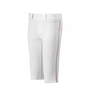 Mizuno Youth Short Baseball Pants - White/Red Side Stripe Size Youth 3XL NWT